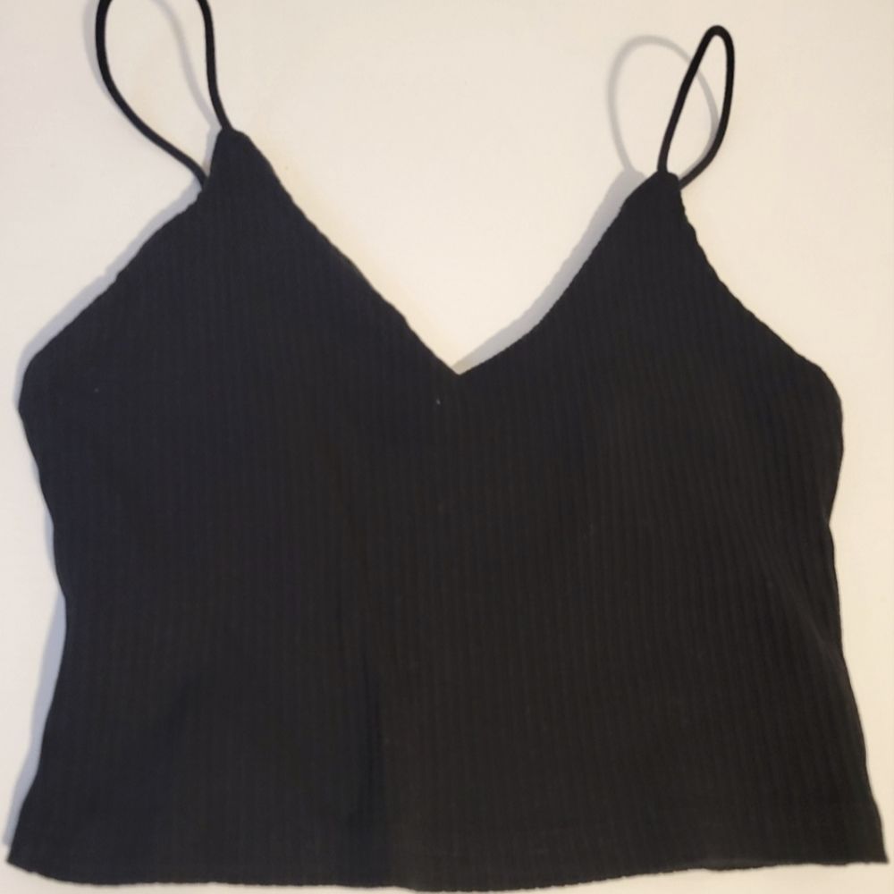 Black Shein Triangle Top Crop Top